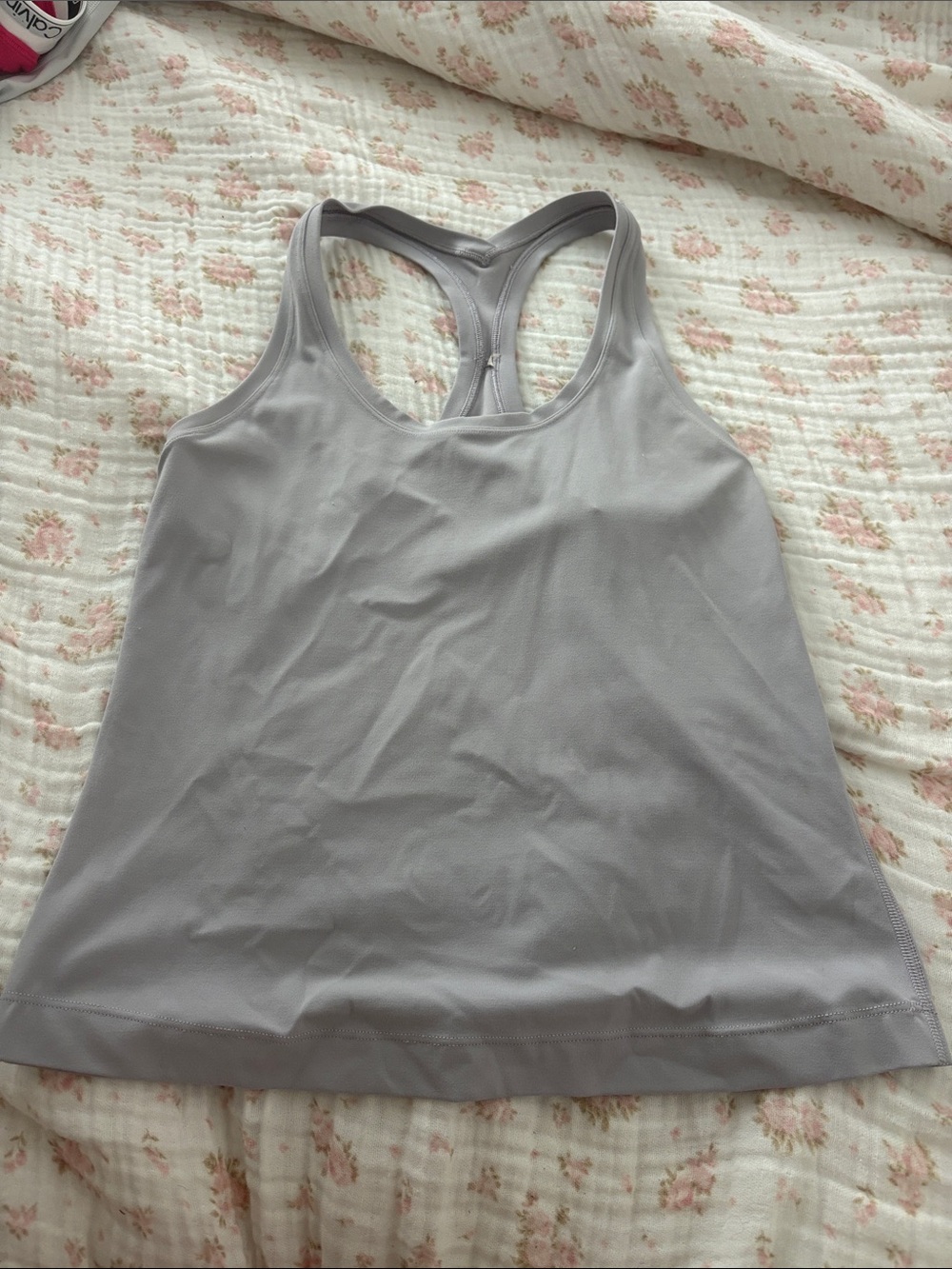Lululemon Light Gray Racerback Tank Top